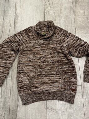 Boys Sz 5 ORCHESTRA Boys Adventure Brown Marled Shawl-Collar Sweater